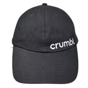 Crumbl Baseball Cap Black White OS Hat Embroidered Cotton Slideback Adjustable